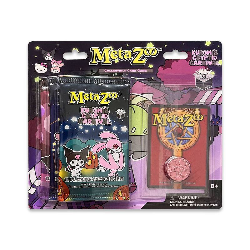 MetaZoo Collectible Card Game Kuromi&#39;s Cryptid Carnival 3 Pack Green, 1 of 4