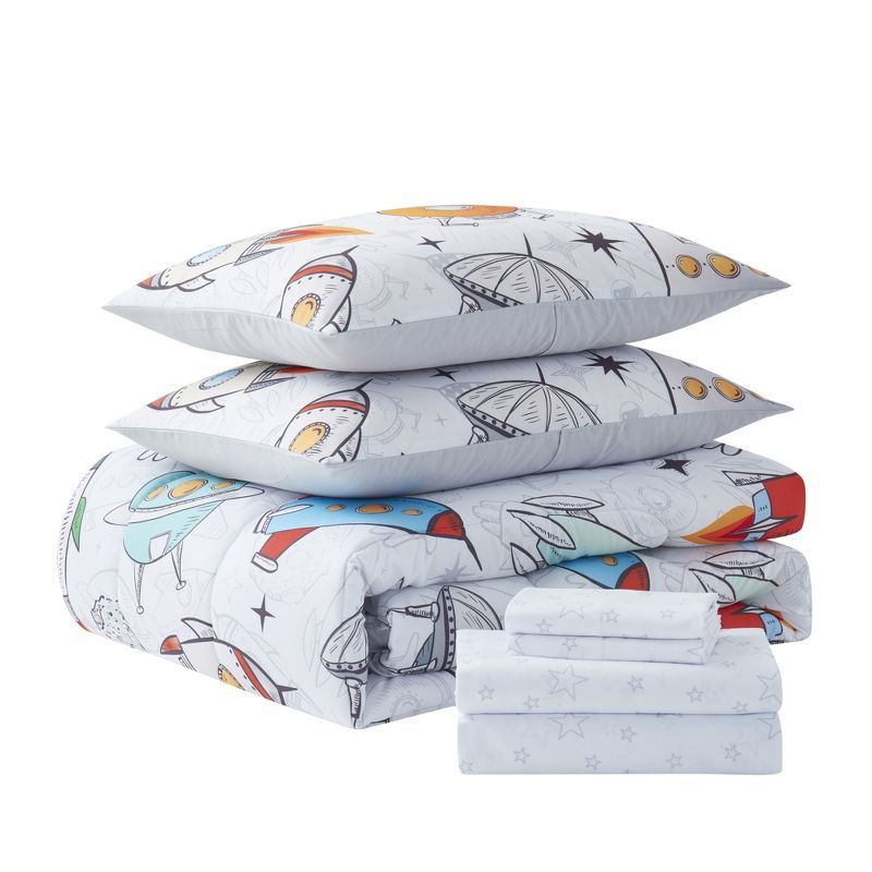 Floating in Space Kids Printed Bedding Set Includes Sheet Set by Sweet Home Collection™, 2 of 6