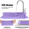 LunaLulinlk 4-piece set of mini ice cubes and ice bucket (with lid) Purple small ice cubes with ice scoop - 3 of 4