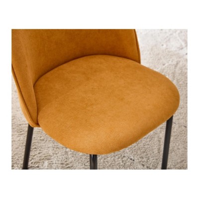 2-Pack Modern Iron-Legged Chairs with Cushioned Comfort
