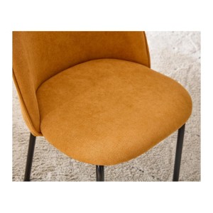 2-Pack Modern Iron-Legged Chairs with Cushioned Comfort - 1 of 4