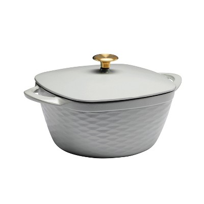 Prisma 7 Qt Enameled Cast Iron Covered Square Dutch Oven - Matte