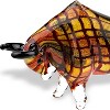 HomeRoots 9" Clear Brown and Black Murano Glass Bull Figurine Tabletop Sculpture - 4 of 4