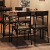 homfan 5-Pc Dining Set for 4 - Rectangular Table & 4 Upholstered Chairs, Space-Saving Kitchen Set for Apartments - 4 of 4