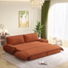 KWPZQEB 73.2" Lazy Sofa, Queen Pull Out Sofa Bed, Velvet Foldable Loveseat with Pillows, 3-in-1 Convertible Sleeper Sofa, Space Saving for Living Room - 2 of 4