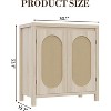 COZONY 30" Mid Century Rattan Sideboard Buffet with Adjustable Shelves, Retro Storage Cabinet for Living Room or Dining Room - 2 of 4
