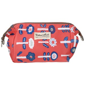 Unique Bargains Women's Printed Travel Makeup Bag Red 1 Pc - 1 of 4