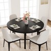 Industrial Farmhouse 47" Round Dining Table,Wooden Top with Rustic Finish, Seats 4-6 Comfortably for Kitchen & Dining Room - 4 of 4