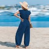 Women's Breezy Navy Jumpsuit for Beach Getaways - Cupshe - 3 of 4