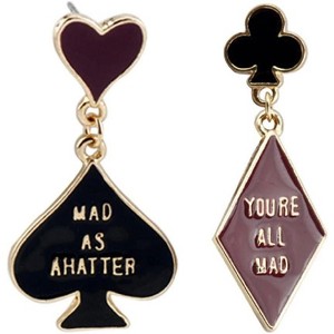 Bohemian Poker Studs - Mismatched Spade & Heart Design for a Playfully Free-Spirited Style - 1 of 4