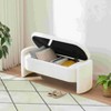 CAVINAS Storage Ottoman Bench,Upholstered Ottoman with Storage Compartment for Living Room,Bedroom,Orange/Green/Gray/White/Dark Gray - 4 of 4