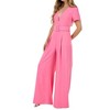 Women's V-NECK WIDE LEG JUMPSUIT - CQbyCQ M - 4 of 4