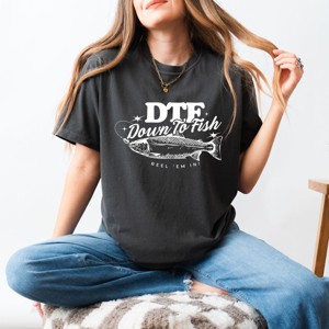 Simply Sage Market DTF Down To Fish Garment Dyed Tee - 1 of 4