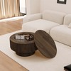 GDFStudio Vela Modern Round Storage Coffee Table - 2 of 4