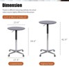 FONTOI 360 Swivel Desk, Portable Adjustable Desk, Movable Stand Desk, Bar Table for Dining Room, Kitchen, Black, 27.5"*42.9"*27.5" - 3 of 4