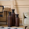 Desktop Vase, Brown Decorative Floor Vase, Classic and Neat Floor Vase, High Independent Flower Stand - 4 of 4