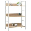 vidaXL 3-Layer Book Shelf Oak 23.6 in.x10.9 in.x35.6 in. Engineered Wood - 2 of 4