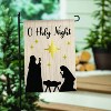 Evergreen Nativity Silhouette Burlap Garden Flag 12 x 18 Inches Indoor Outdoor Decor - 3 of 4