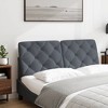 vidaXL Headboard Cushion Dark Gray 53.9" Velvet - 3 of 4