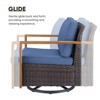 Buenhomino Patio Chairs Set of 2, Outdoor Swivel Rocker Patio Chairs, Metal Patio Furniture with Deep Seating and Wide Arm for Deck, Porch, Yard - 4 of 4
