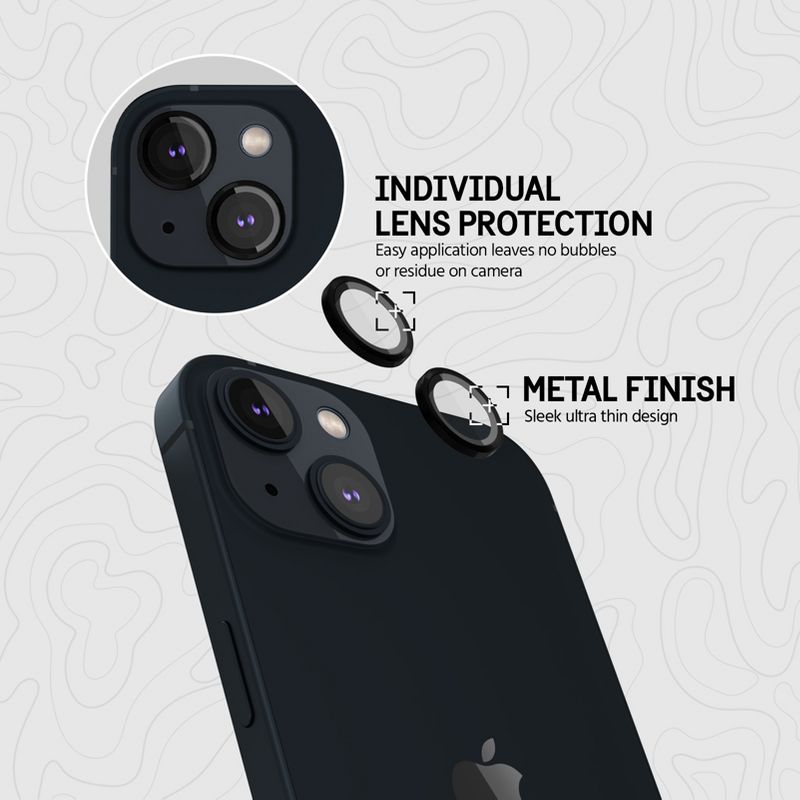 Pelican Apple iPhone 14/iPhone 14 Plus Aluminum Ring Camera Lens Protectors - Black, 5 of 8