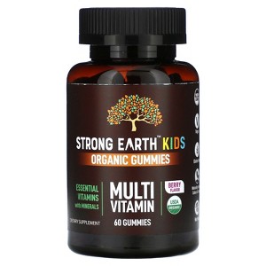 YumVs Strong Earth Kids Organic Gummies, Multi Vitamin, Berry, 60 Gummies - 1 of 2