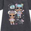 Girls' - LOL Surprise! - LOL Hi Bae! Graphic Short Sleeve Fleece Dress - 2 of 3
