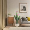 36" Artificial Cactus in Pot, UV Resistant Faux Plant for Indoor Outdoor Home Office Porch Patio Decor - 2 of 4