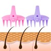 Unique Bargains Portable Plastic Shampoo Massage Hair Brush with Handle 2 Pcs - 2 of 4