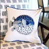 RightSide Designs Just Keep Swimming…Jolly Blue Puffer Indoor/Outdoor Throw Pillow - 4 of 4