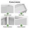 Lirago White Metal Planter Box privacy screen Garden Bed with Trellis and Wheels 15.75"Dx47.24"Lx47.24"H - 4 of 4