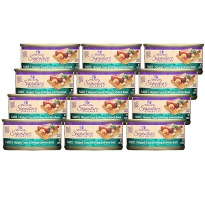 Wellness Signature Selects Skipjack Tuna and Shrimp Entree in Broth Wet Cat Food- Case of 12/2.8 oz - 1 of 4