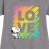 Peanuts Rainbow Love Scribble  - Heather Grey - 3T - 2 of 4