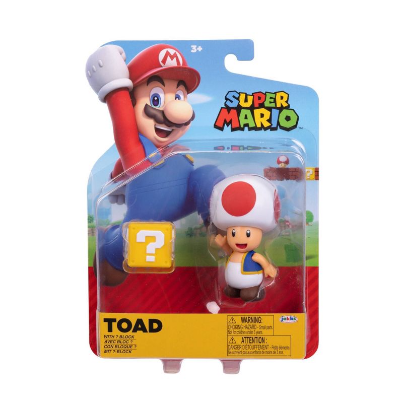 Nintendo Super Mario Toad with Question Mark Block Action Figure, 3 of 7