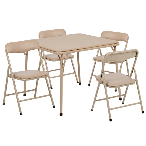 Kids folding table discount and 4 chairs