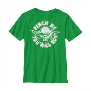 Boy's Star Wars St. Patrick's Day Yoda Pinch Me Not T-Shirt - 1 of 3