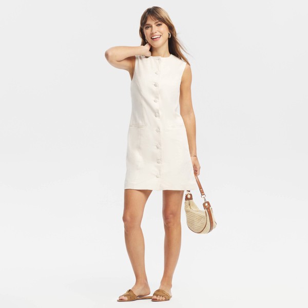 Vestido mini recto con botones al frente para mujer - A New Day™ 3