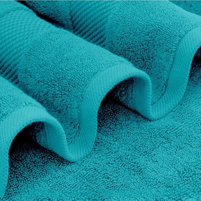 Aqua Oversized Turkish Cotton Bath Sheets Set of 2