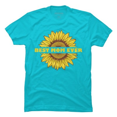 Men's Design By Humans Happy Mothers Day Best Mom Ever Sunflower By CarambaArt T-Shirt