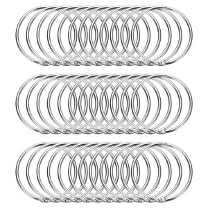 Unique Bargains Iron Round Snap Durable Smooth Glide Shower Curtain Rings 36 Pcs - 1 of 4