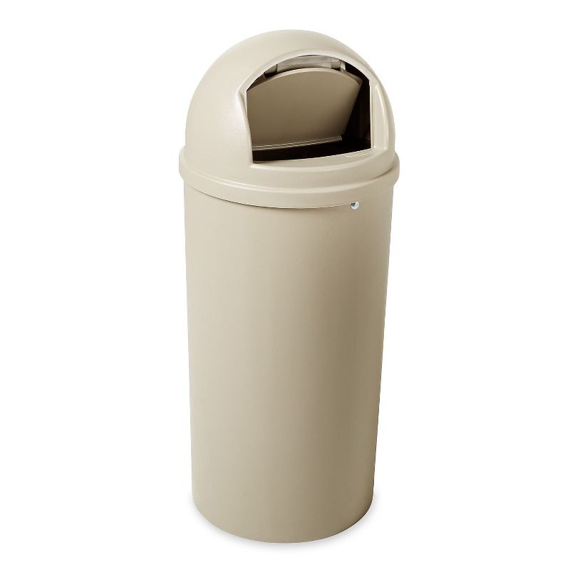Rubbermaid Commercial Marshal Classic Container Round Polyethylene 15gal Beige 816088BG, 4 of 7