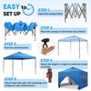 Ainfox 10ftx10ft Pop Up Canopy Tent with 4 Sidewalls One Push Tent Canopy with Wheeled Carry Bag, 8 Stakes and 4 Ropes - 3 of 4