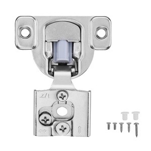 VEVOR Cabinet Hinges, 30 Packs Partial Overlay Kitchen Cabinet Door Hinges, 105 Degree Opening Angel Soft Close Concealed Cupboard Hinges, Silver - 1 of 4