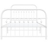 vidaXL Metal Bed Frame without Mattress with Footboard White 39.4"x78.7" - 4 of 4