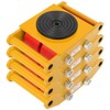 Machinery Dolly Heavy Duty - 4 Piece Set 6 T Industrial Steel Mover with 360¡ã Rotation Anti-Skid Cover & PU Wheels for Workshop/Warehouse - 3 of 4