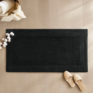100% Cotton Solid Heavy Weight Fabric Reversible Bath Rug, Premium Touch Quick-Dry Plush Bath Rug for Indoor Use - 1 of 4