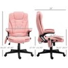 Aghana Digitals Pink Teddy Velvet Executive Chair with 6 Vibration Massage Points, Lumbar Heat, - 3 of 4