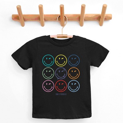 The Juniper Shop SmileyWorld Wink Rainbow Swirl Youth Short Sleeve Tee