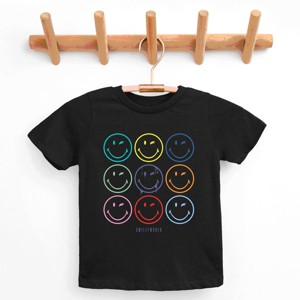 The Juniper Shop SmileyWorld Wink Rainbow Swirl Youth Short Sleeve Tee - 1 of 4