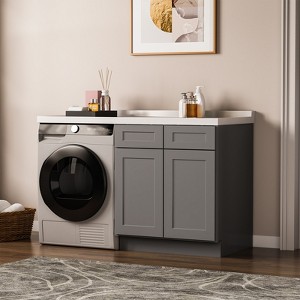 Kitchen Base Cabinet, Unassembled Cabinet with Adjustable Shelf without Top - 1 of 4